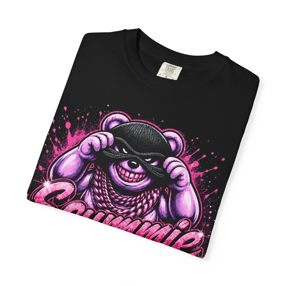 Unisex Garment-Dyed T-shirt SEXY BUT SAVAGE/PURPLE/VIOLET MASK LOGO-SCUMMIEBEARZ™