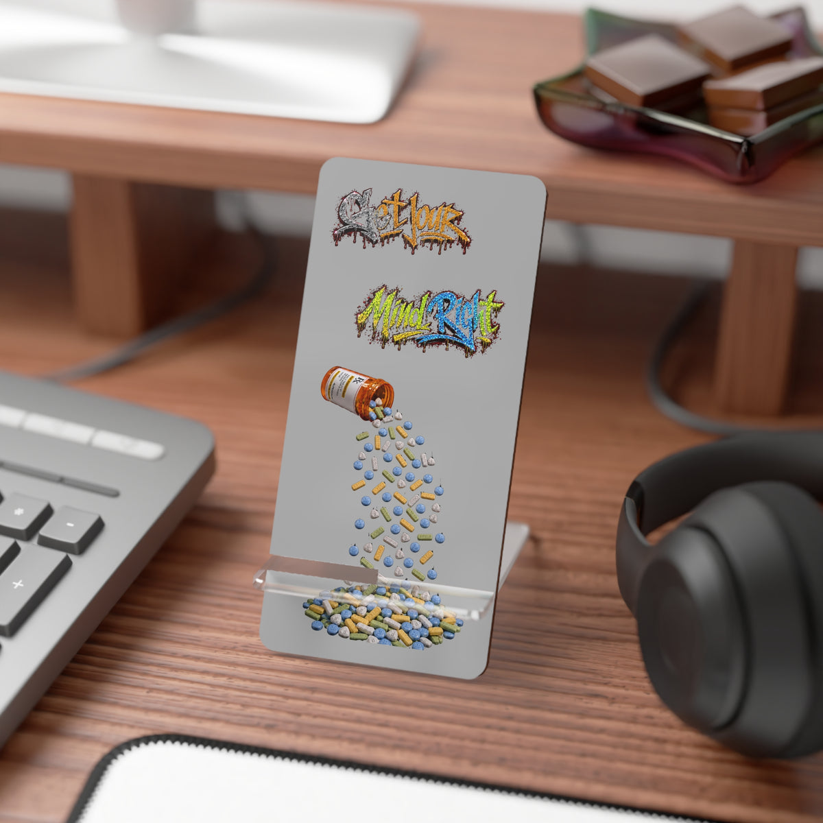 Mobile Display Stand for Smartphones-GET YOUR MIND RIGHT-SCUMMIEBEARZ™️