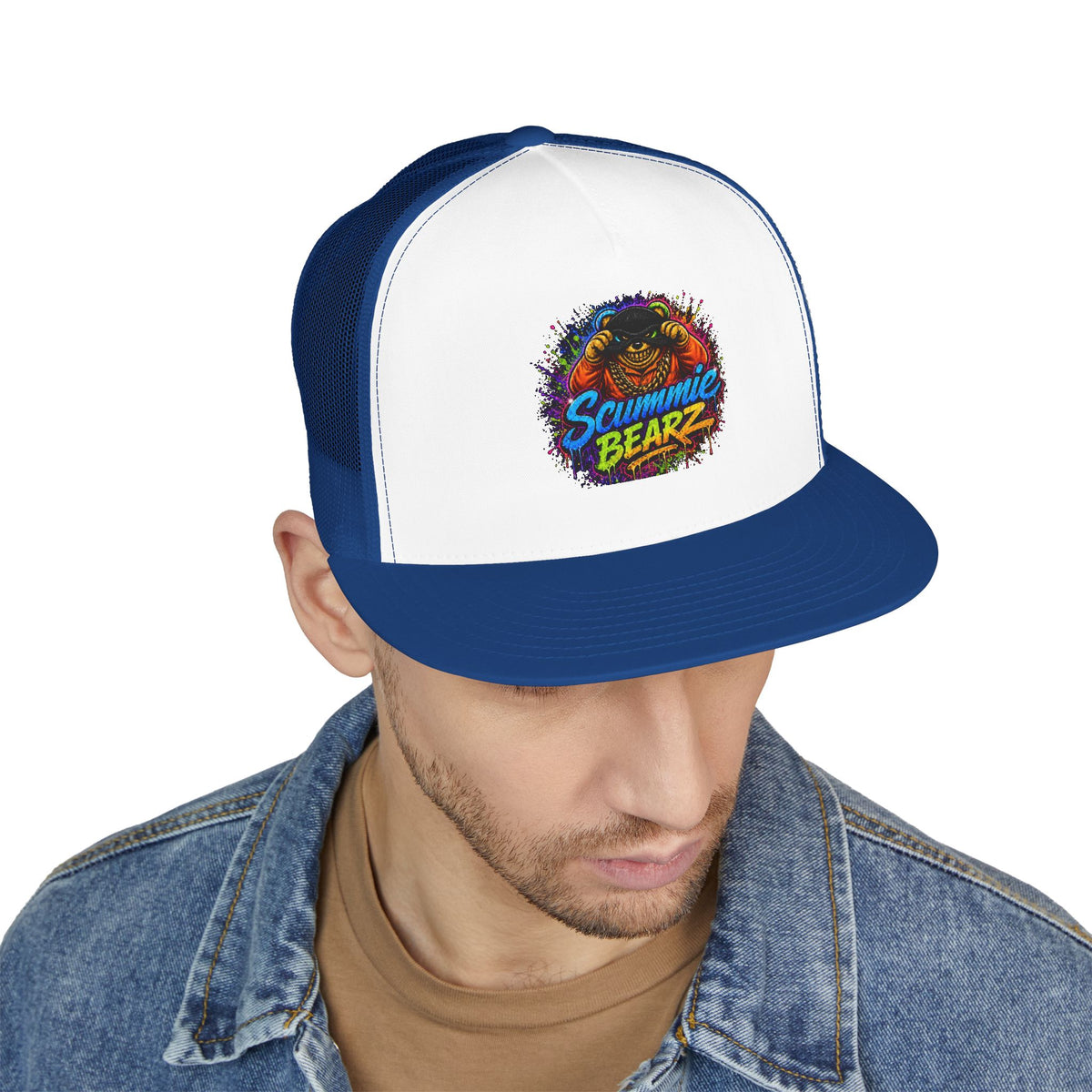 5 Panel Trucker Cap-RAINBOW MASK LOGO-SCUMMIEBEARZ™