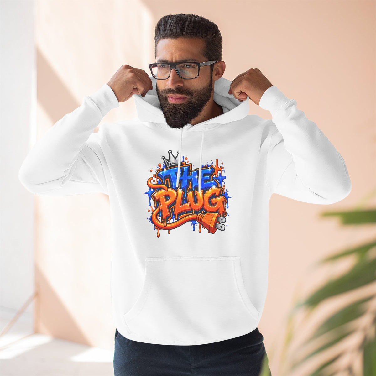 Three-Panel Fleece Hoodie-THE PLUG-SCUMMIEBEARZ™️