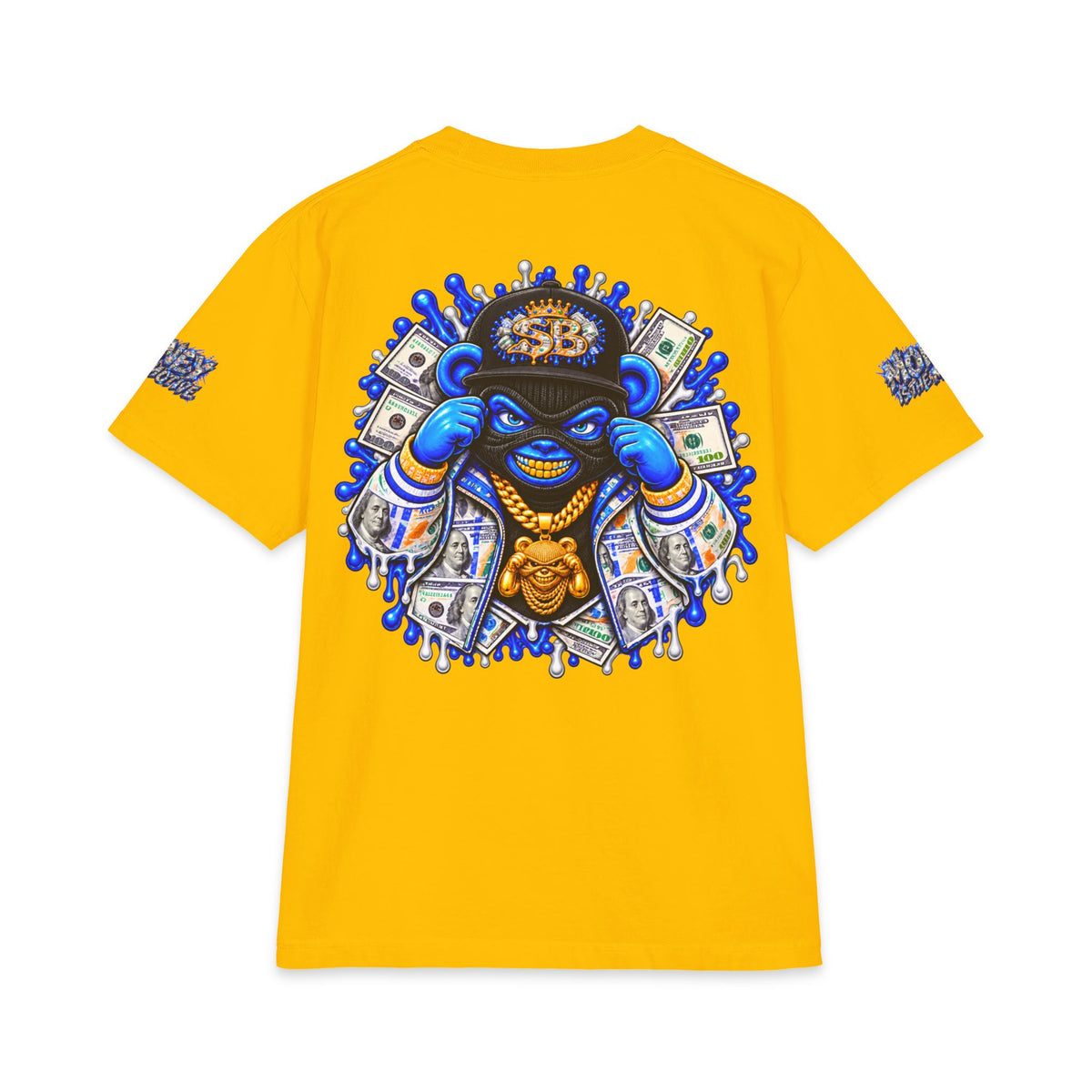 Money Is The Motive Gold Pendant | SCUMMIEBEARZ™ Shaka Wear Heavyweight Tee