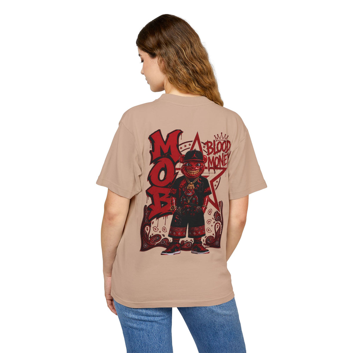 Unisex Urban Heavy Tee-BLOOD MONEY-™ | GANG GANG STREETWEAR TEE 🩸💰🐻-SCUMMIEBEARZ™️