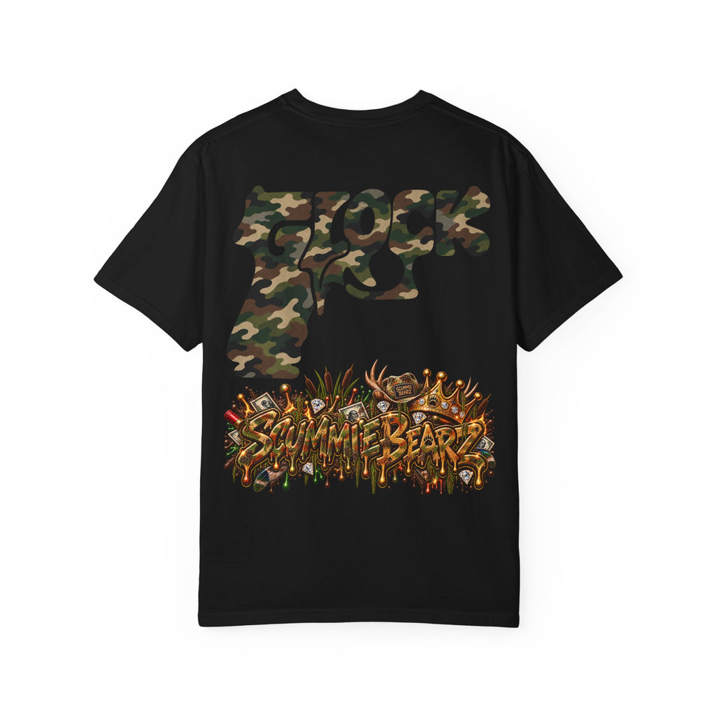 Unisex Garment-Dyed T-shirt-HILLBILLY CAMO GLOCK -SCUMMIEBEARZ™