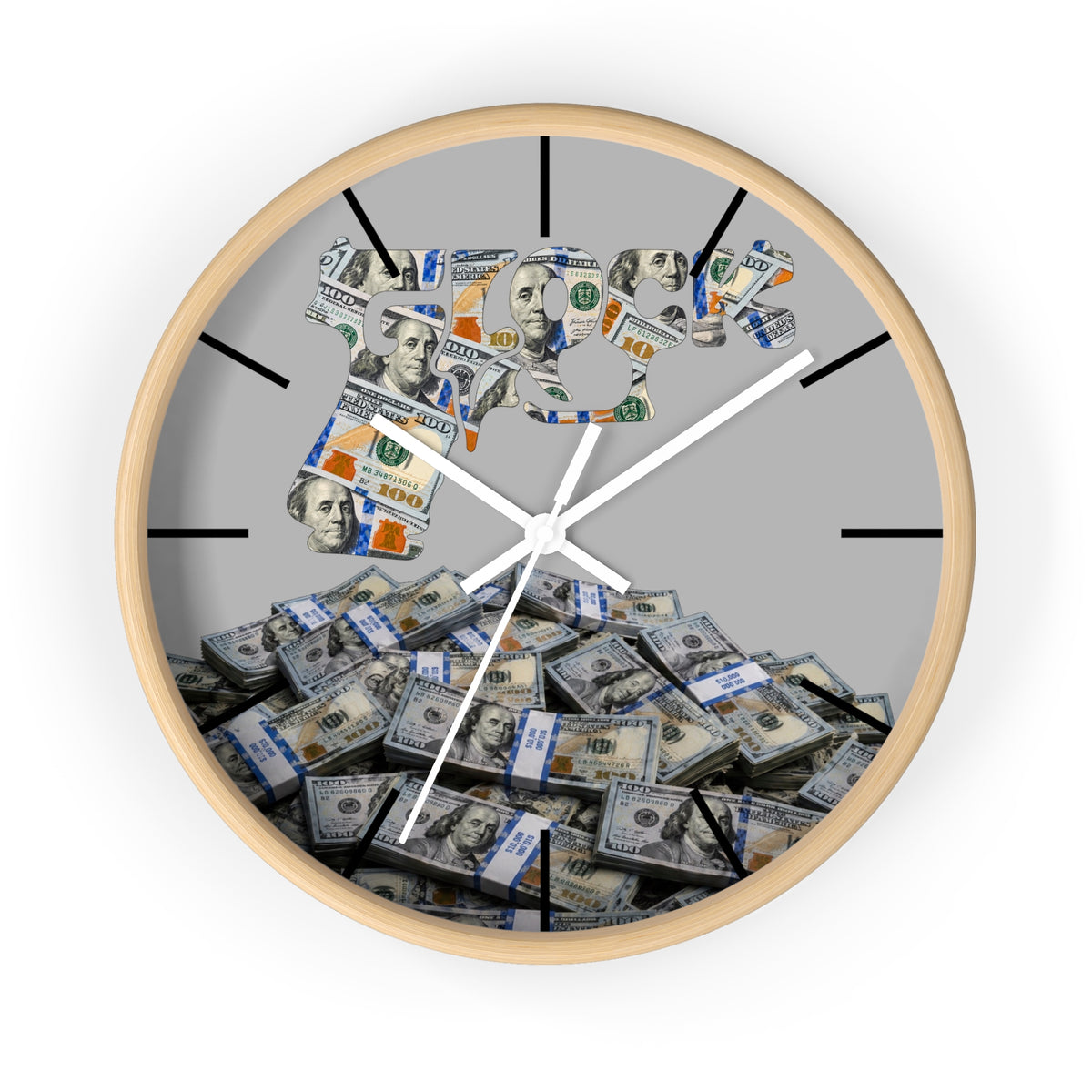 Wall Clock-PAPER CHASER GLOCK-SCUMMIEBEARZ™️