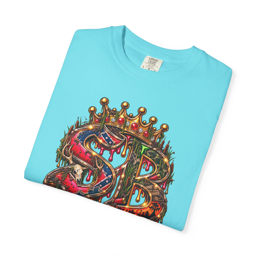 Unisex Garment-Dyed T-shirt-HILLBILLY CROWN SB LOGO HILLBILLY CASINO -SCUMMIEBEARZ™