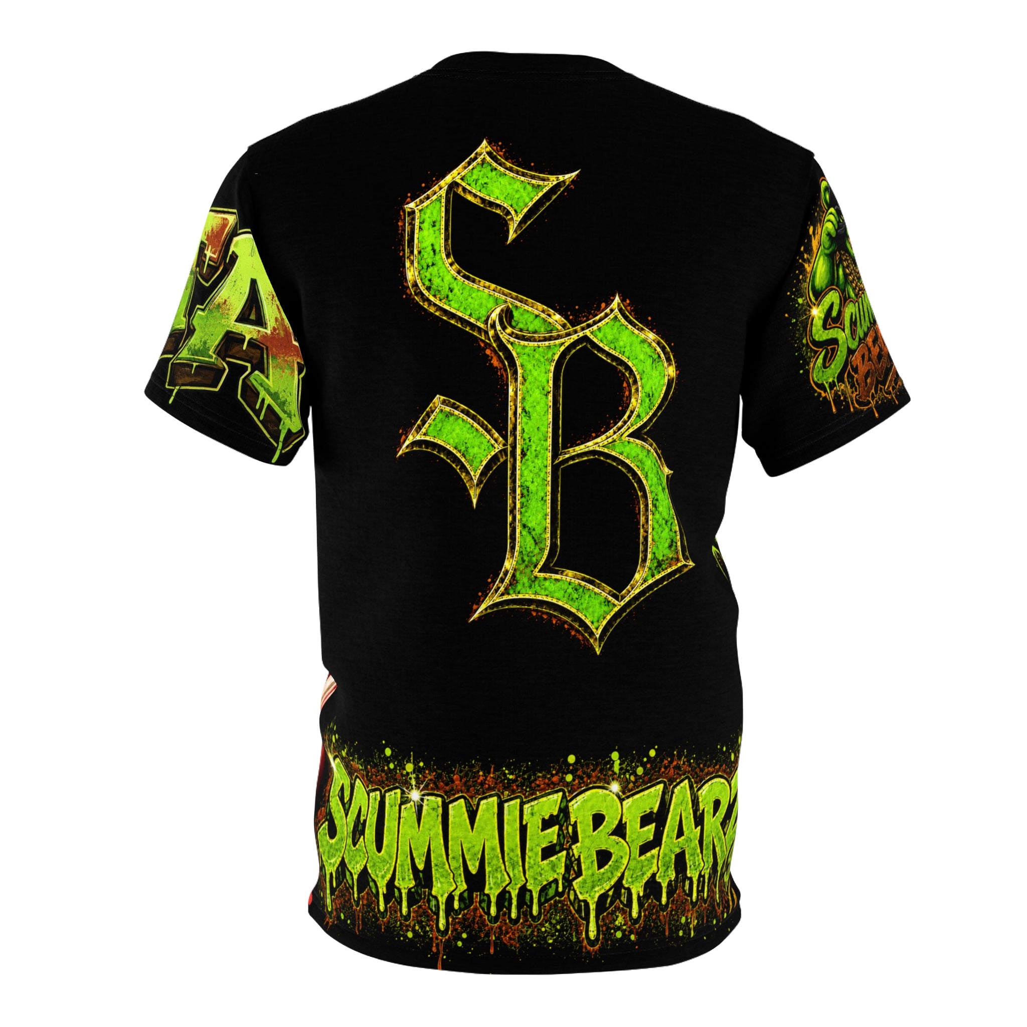 SCUMMIEBEARZ™ "GTA GREEN™ – DRIVE IT LIKE YOU STOLE IT" AOP Edition Unisex Men's Streetwear Tee