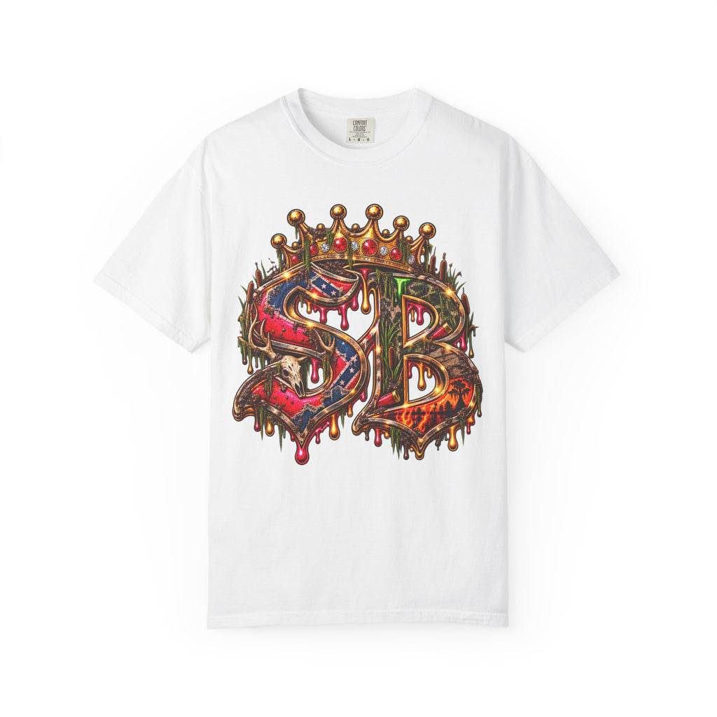 Unisex Garment-Dyed T-SHIRT-HILLBILLY GLOCK/SB CROWN LOGO-SCUMMIEBEARZ™