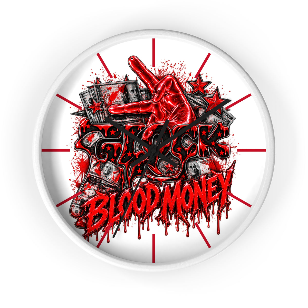 Wall Clock-Blood Money Glock-SCUMMIEBEARZ™️