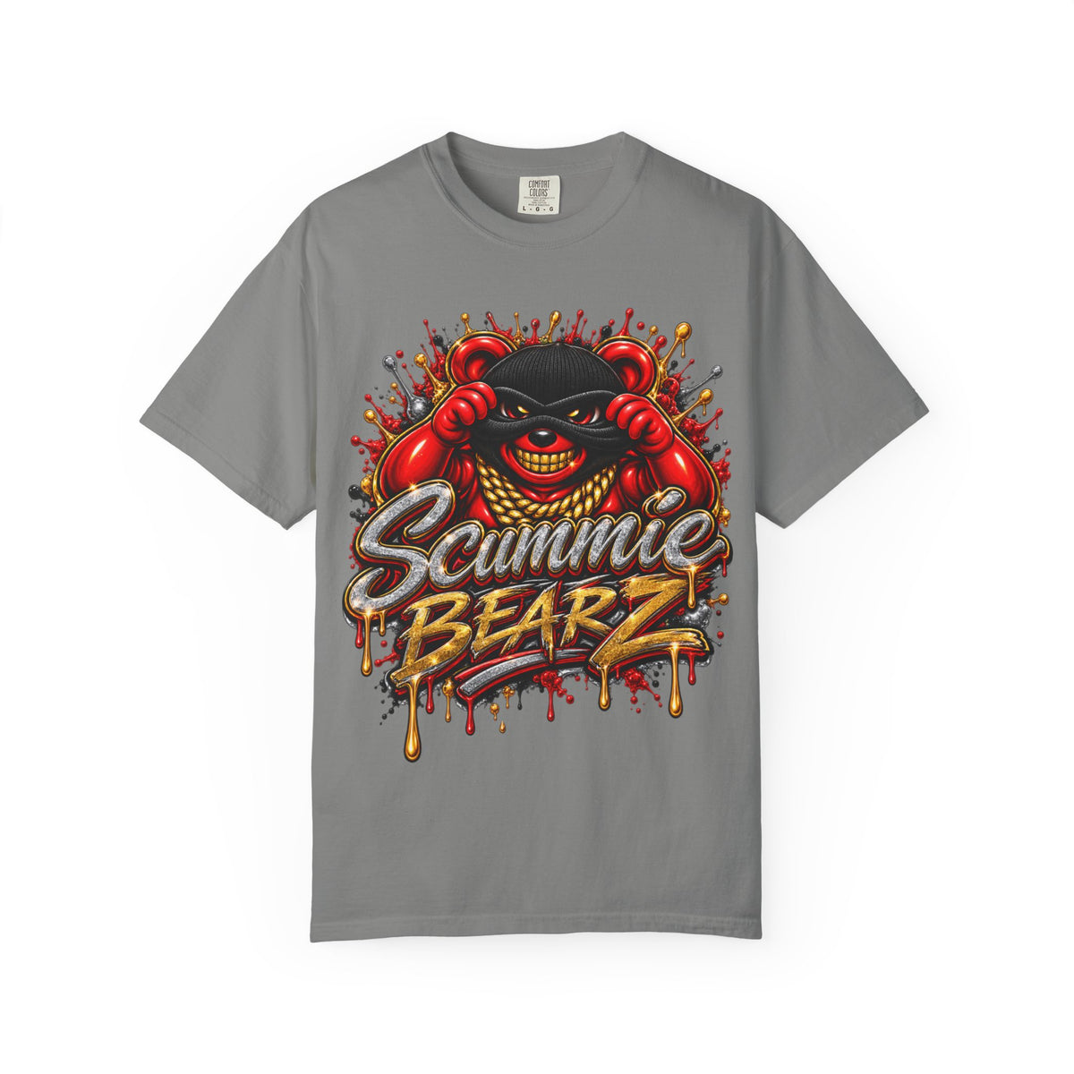 Unisex Garment-Dyed T-shirt-HELL LOST ANOTHER ONE/MASK LOGO-SCUMMIEBEARZ™