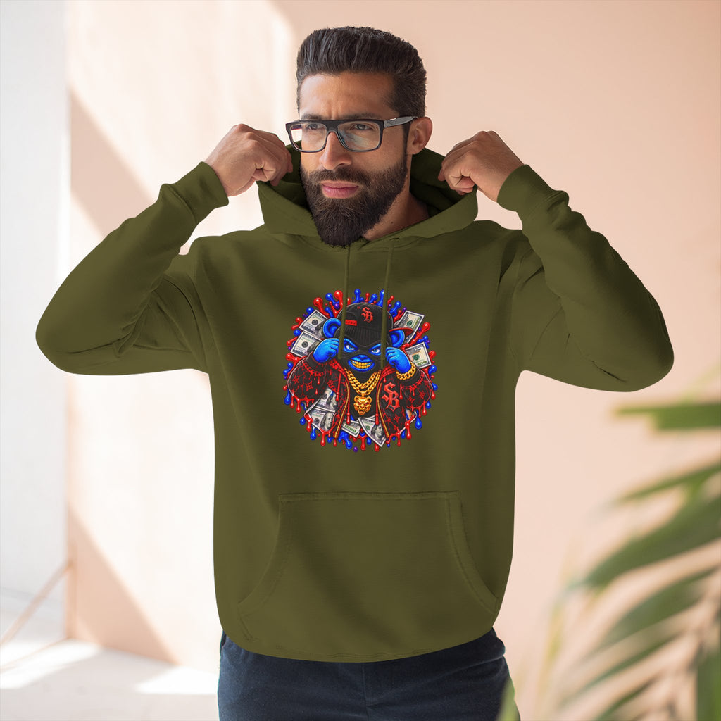 Three-Panel Fleece Hoodie-GET SERVED-SCUMMIEBEARZ™️