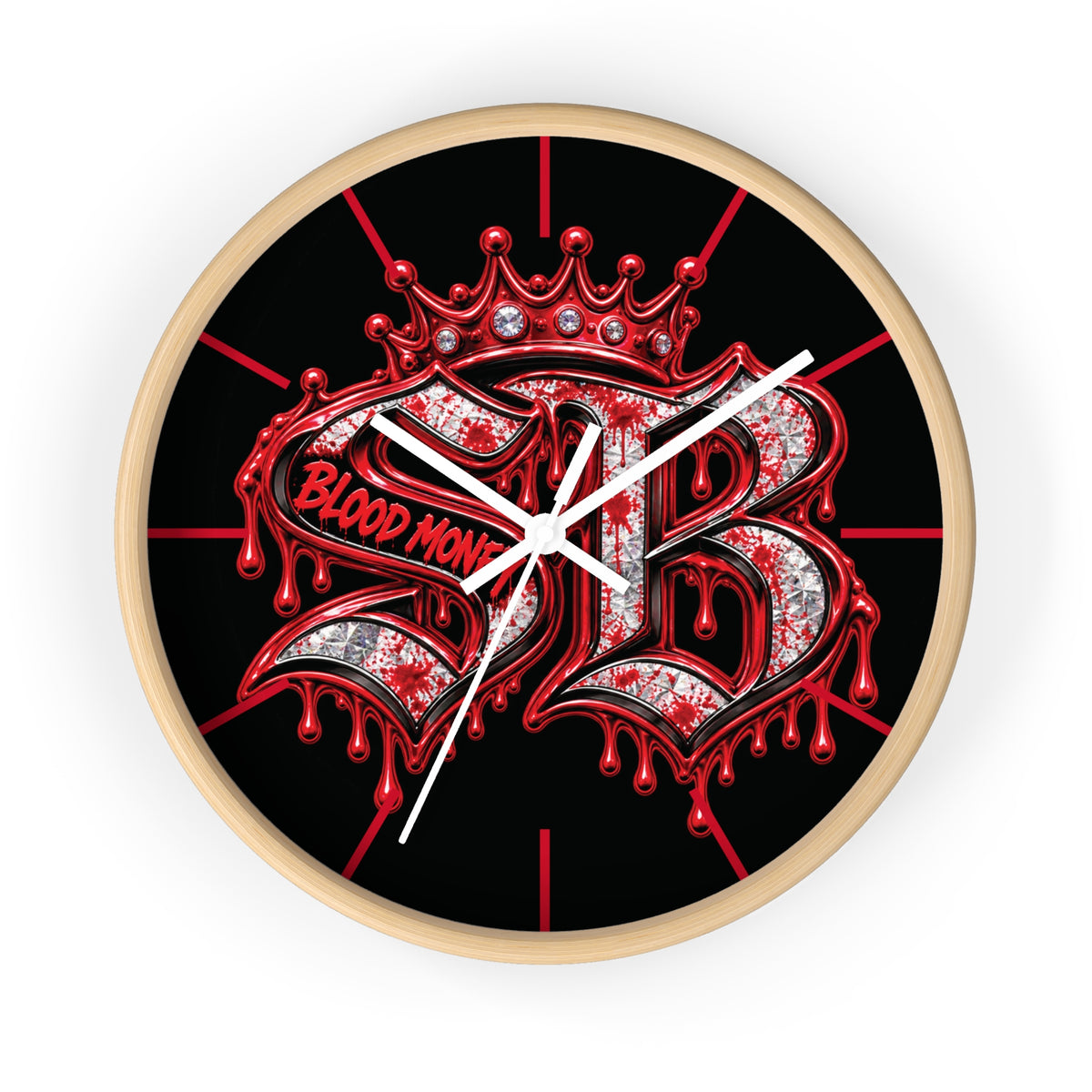 Wall Clock-BLOOD MONEY SB LOGO-SCUMMIEBEARZ™️