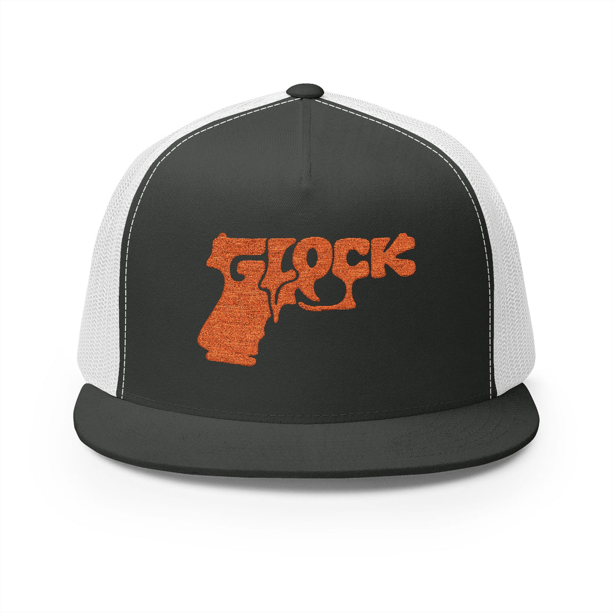 5 Panel Trucker Cap-ORANGE GLOCK LOGO-SCUMMIEBEARZ™️