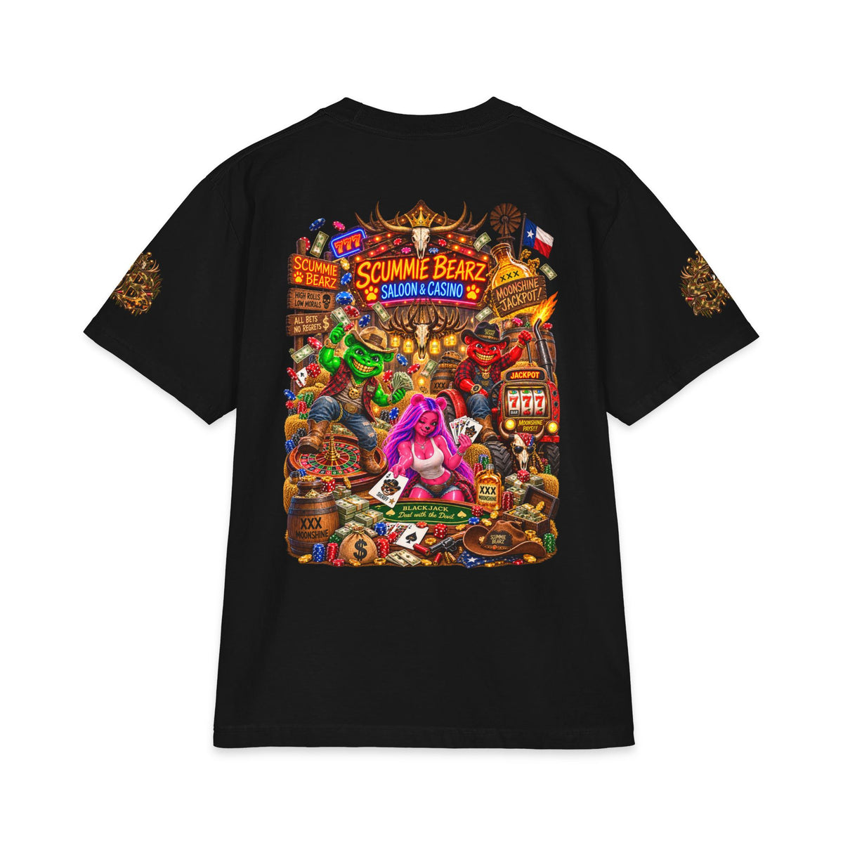 Saloon And Casino | SCUMMIEBEARZ™ Shaka Wear Heavyweight Tee