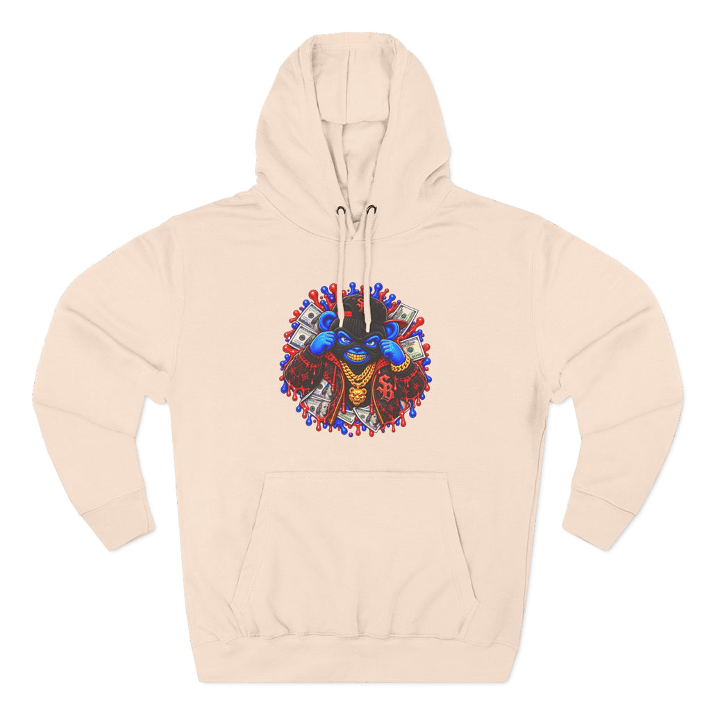 Three-Panel Fleece Hoodie-GET SERVED-SCUMMIEBEARZ™️