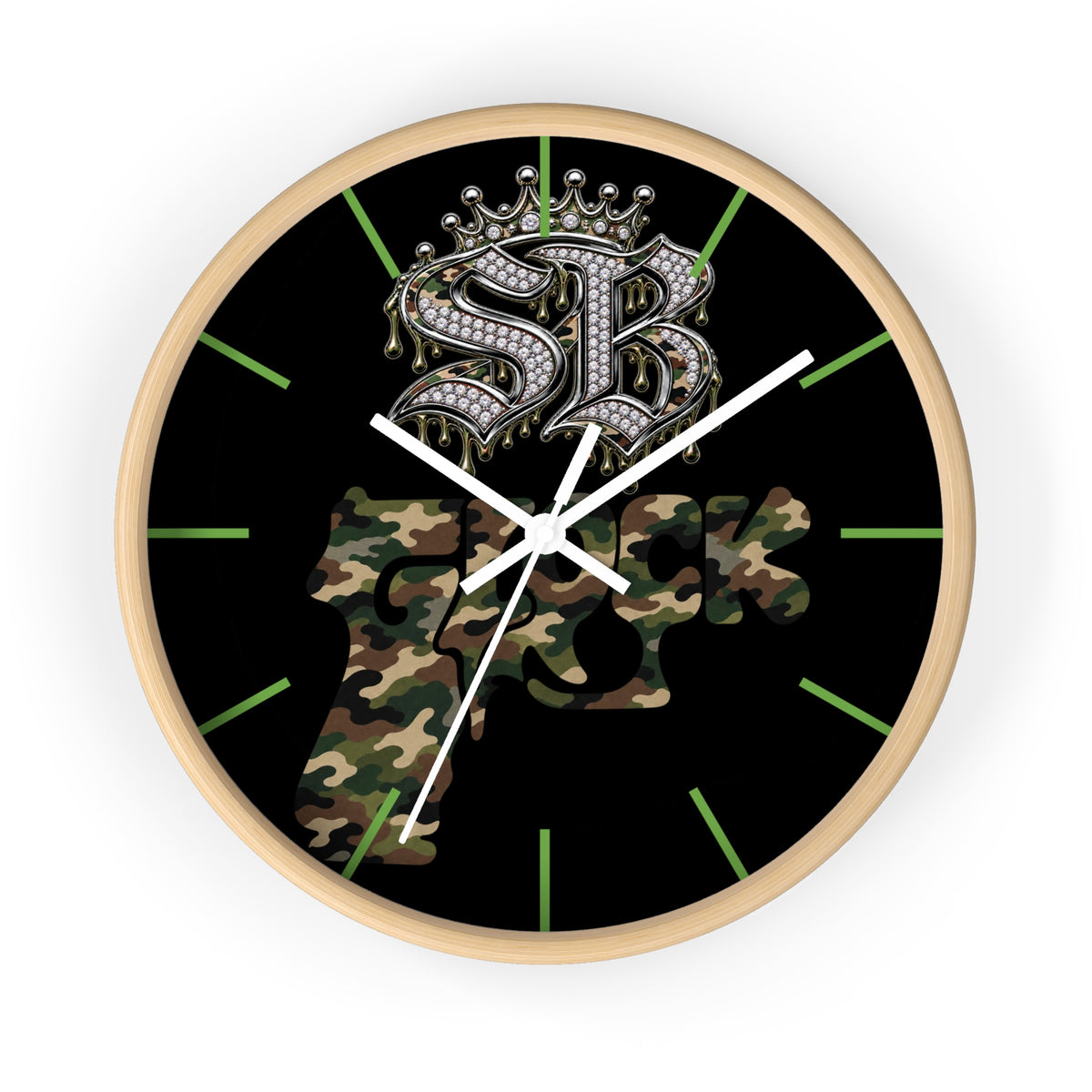 Wall Clock-CAMOUFLAGE GLOCK/SB LOGO-SCUMMIEBEARZ™️