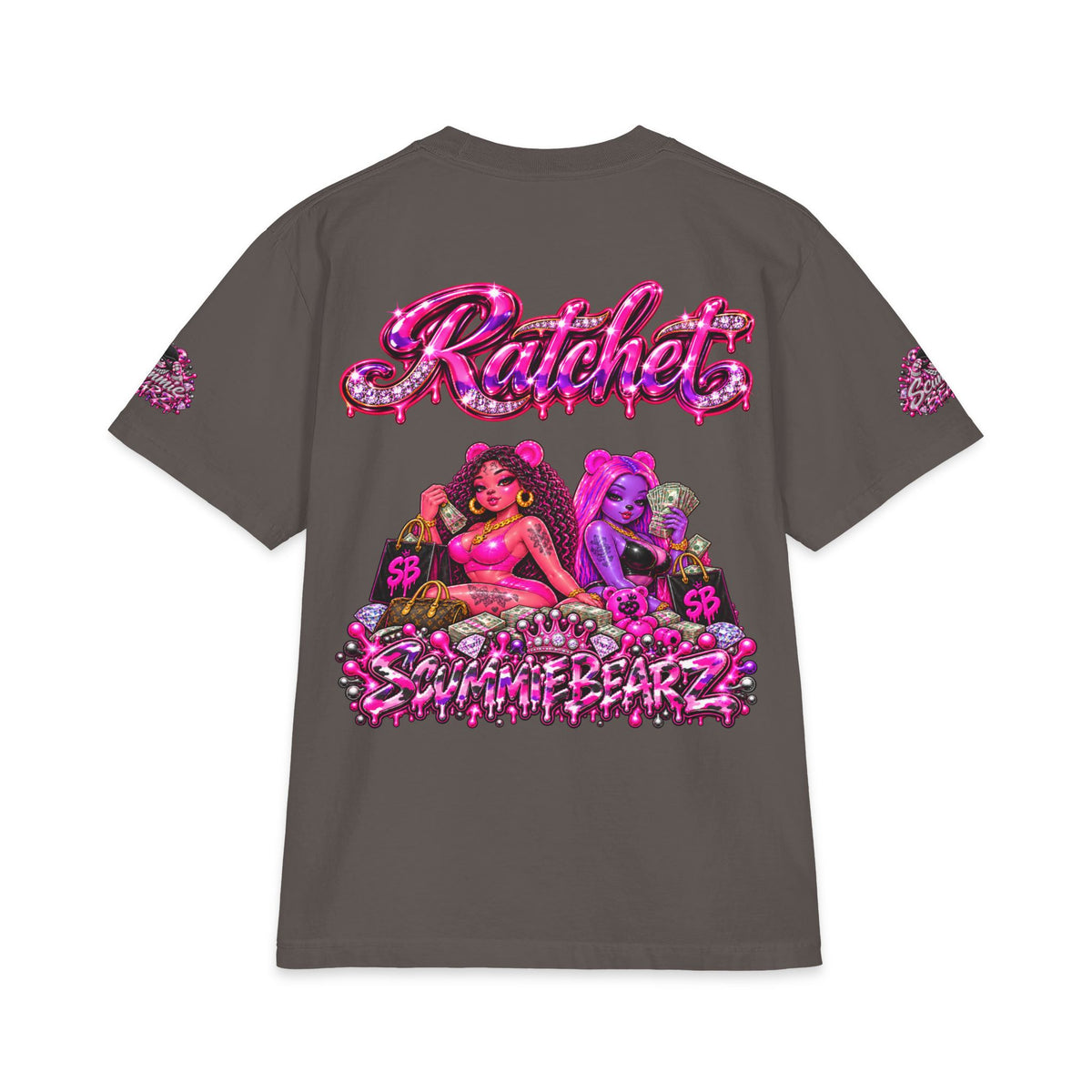 Ratchet — Pink/Purple | SCUMMIEBEARZ™ Shaka Wear Heavyweight Tee
