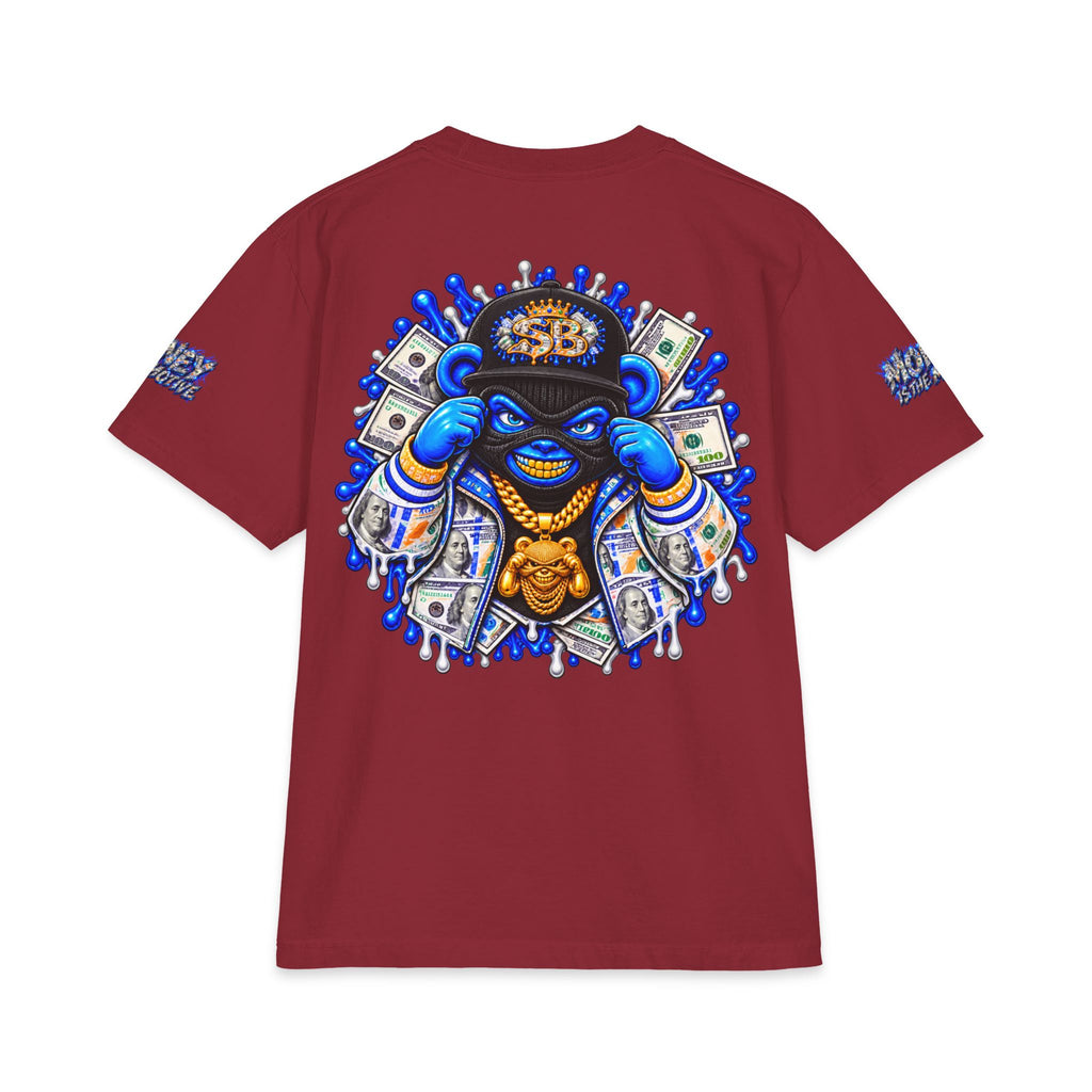 Money Is The Motive Gold Pendant | SCUMMIEBEARZ™ Shaka Wear Heavyweight Tee