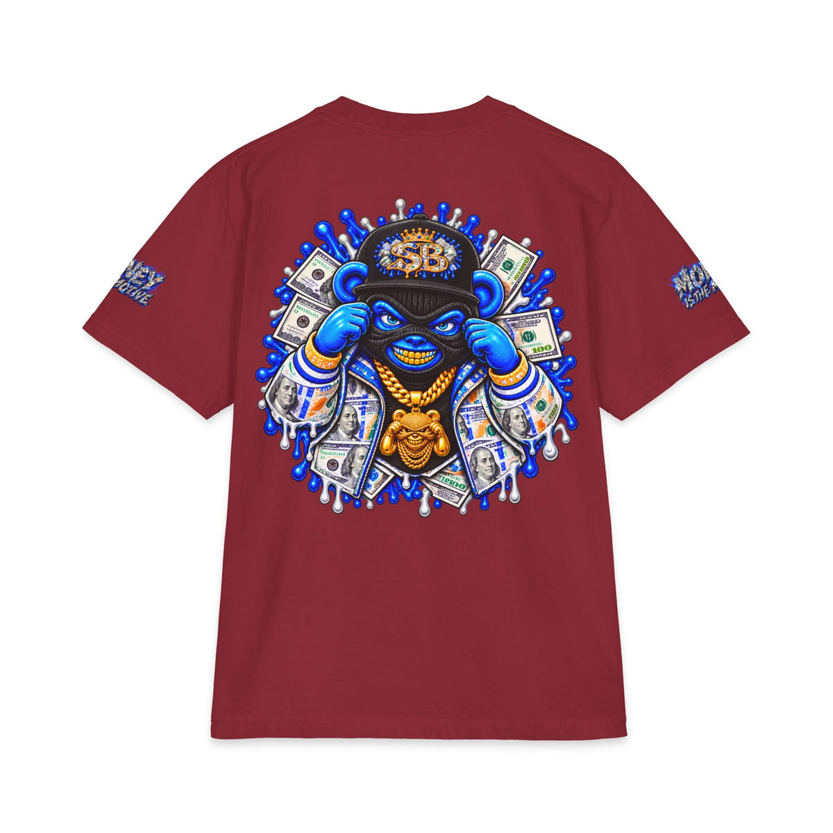 Money Is The Motive Gold Pendant | SCUMMIEBEARZ™ Shaka Wear Heavyweight Tee
