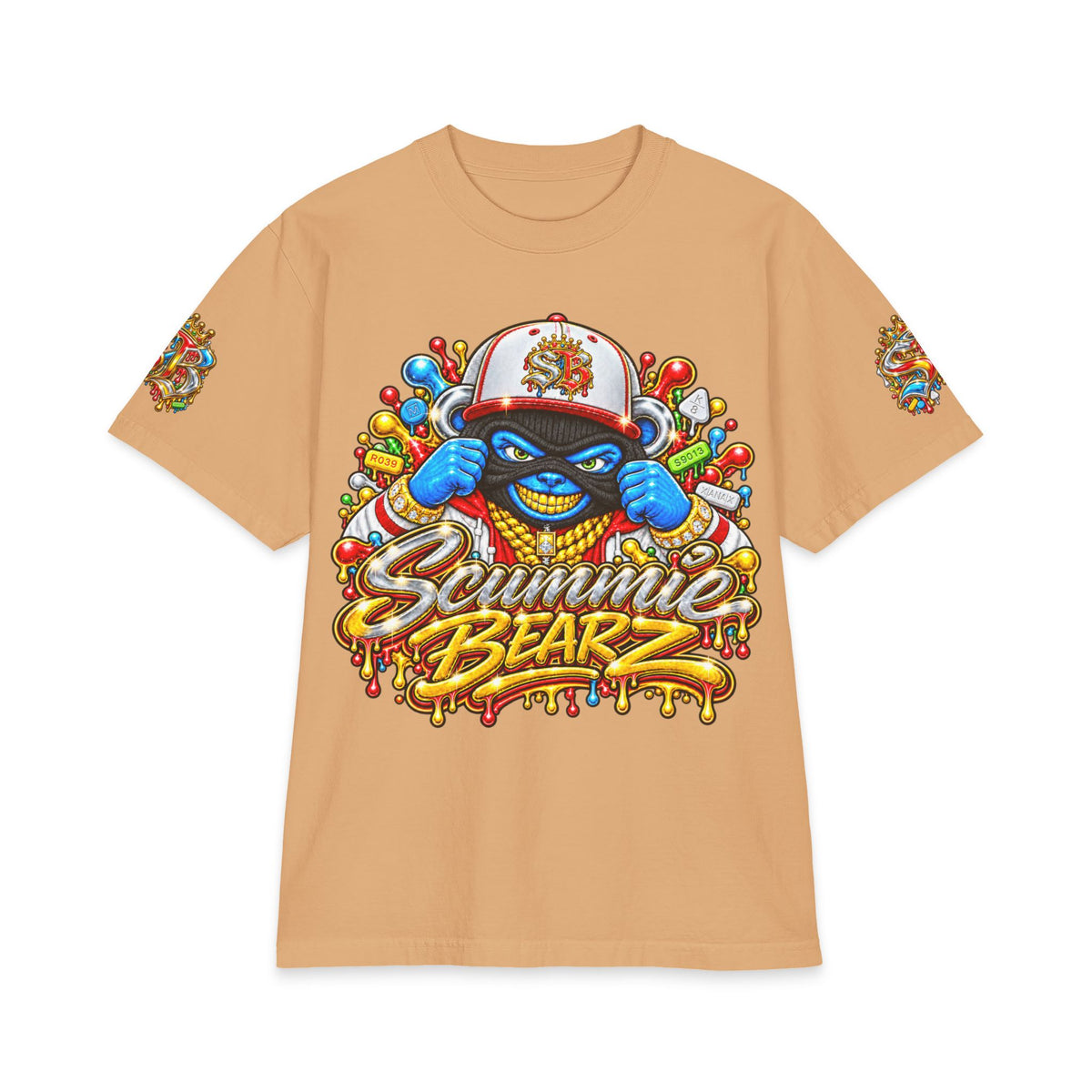Unisex Max Heavyweight Short Sleeve-GET YOUR MIND RIGHT RED REMIX-SCUMMIEBEARZ™️