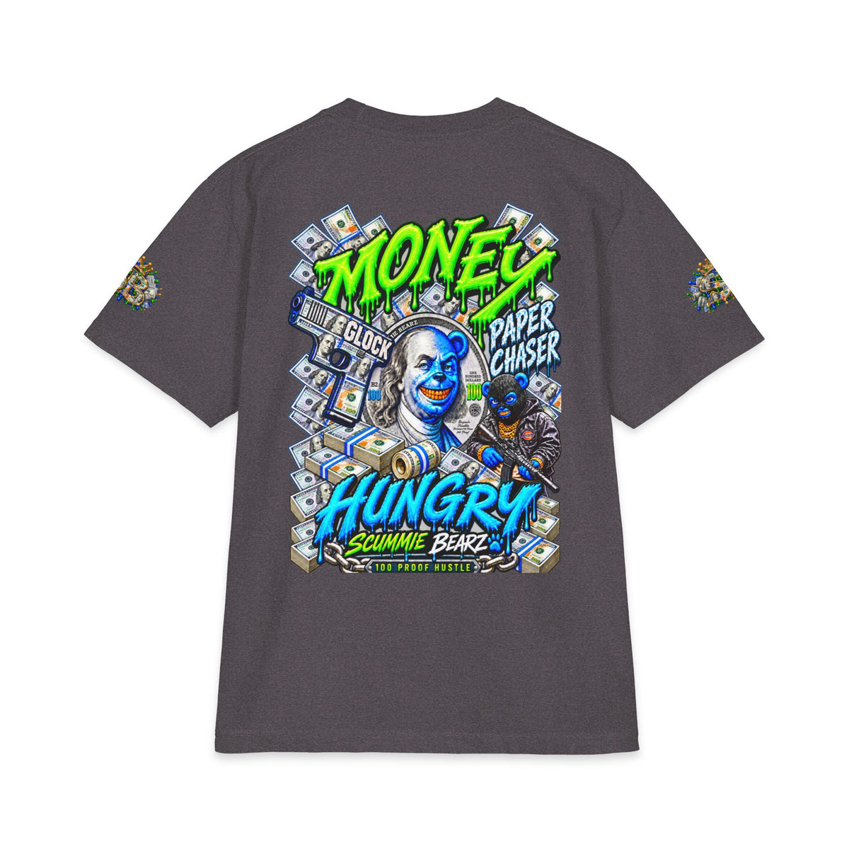 Money Hungry — Alternate Layout | SCUMMIEBEARZ™ Shaka Wear Heavyweight Tee