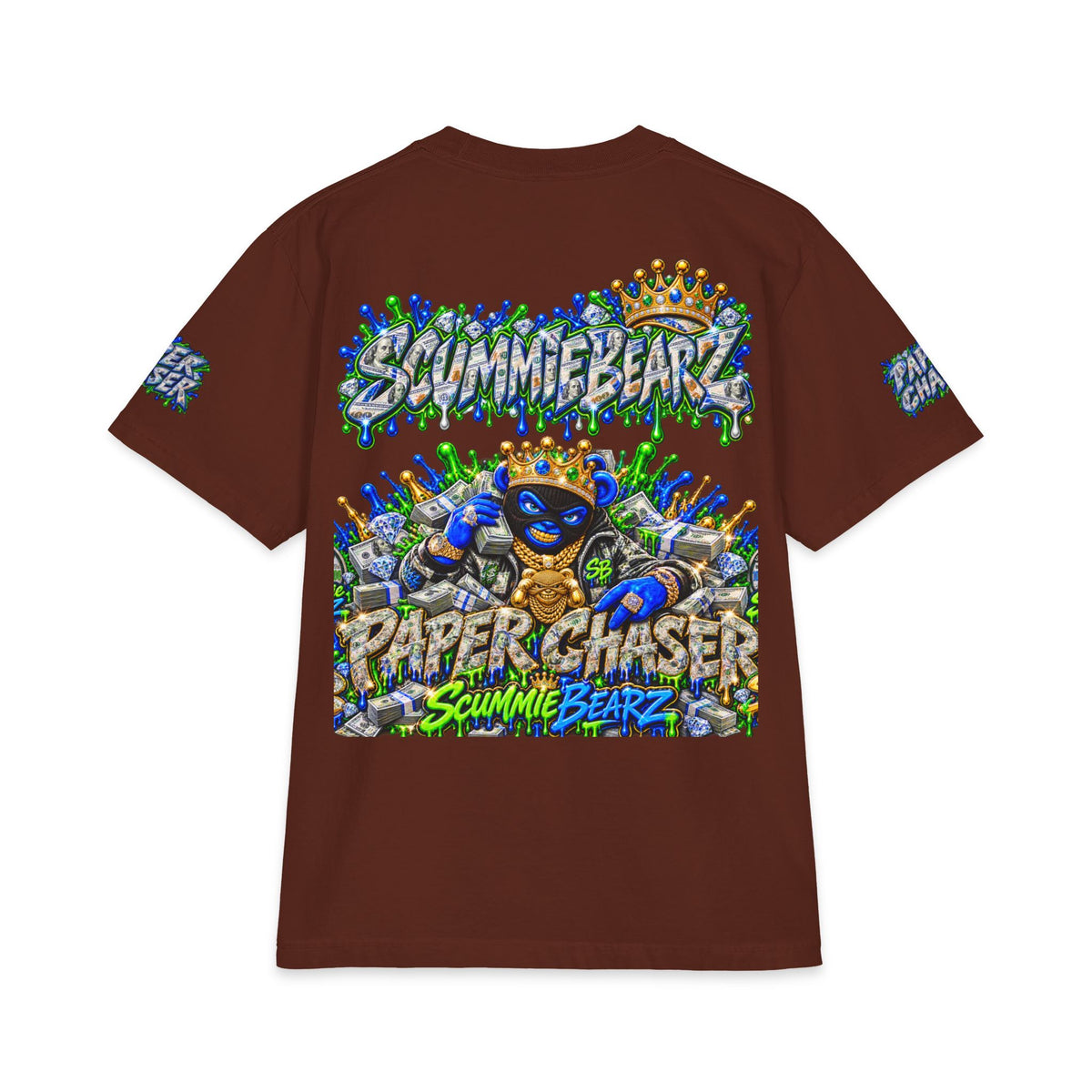 Sb Logo Paperchaser Masked Crown | SCUMMIEBEARZ™ Shaka Wear Heavyweight Tee