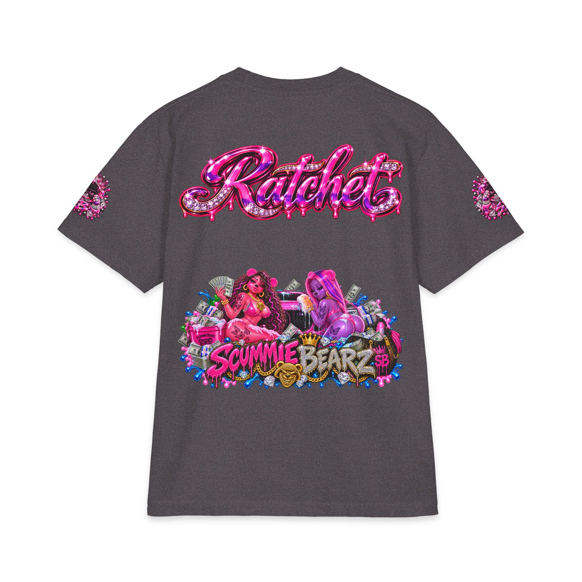 SB Ratchet — Pink/Purple Scummie Girls | SCUMMIEBEARZ™ Shaka Wear Heavyweight Tee