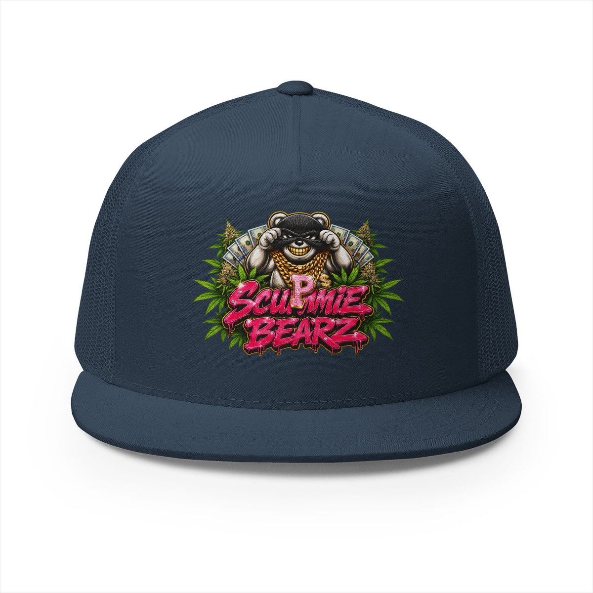 5 Panel Trucker Cap-WEED MASK LOGO-SCUMMIEBEARZ™