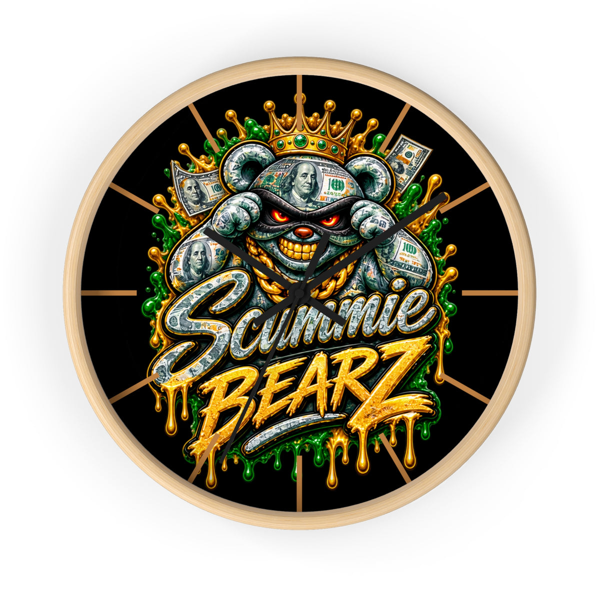 Wall Clock-MONEYMASK LOGO-SCUMMIEBEARZ™️