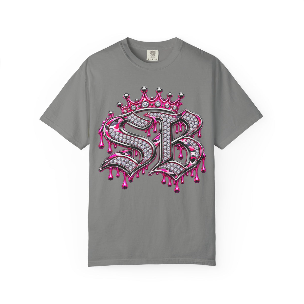 Unisex Garment-Dyed T-shirt-MONA LISA/CROWN MASK SB LOGO-SCUMMIEBEARZ™