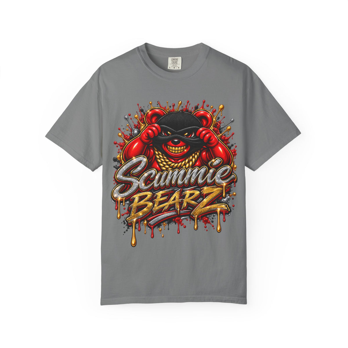Unisex Garment-Dyed T-shirt-HELL LOST ANOTHER ONE/MASK LOGO-SCUMMIEBEARZ™