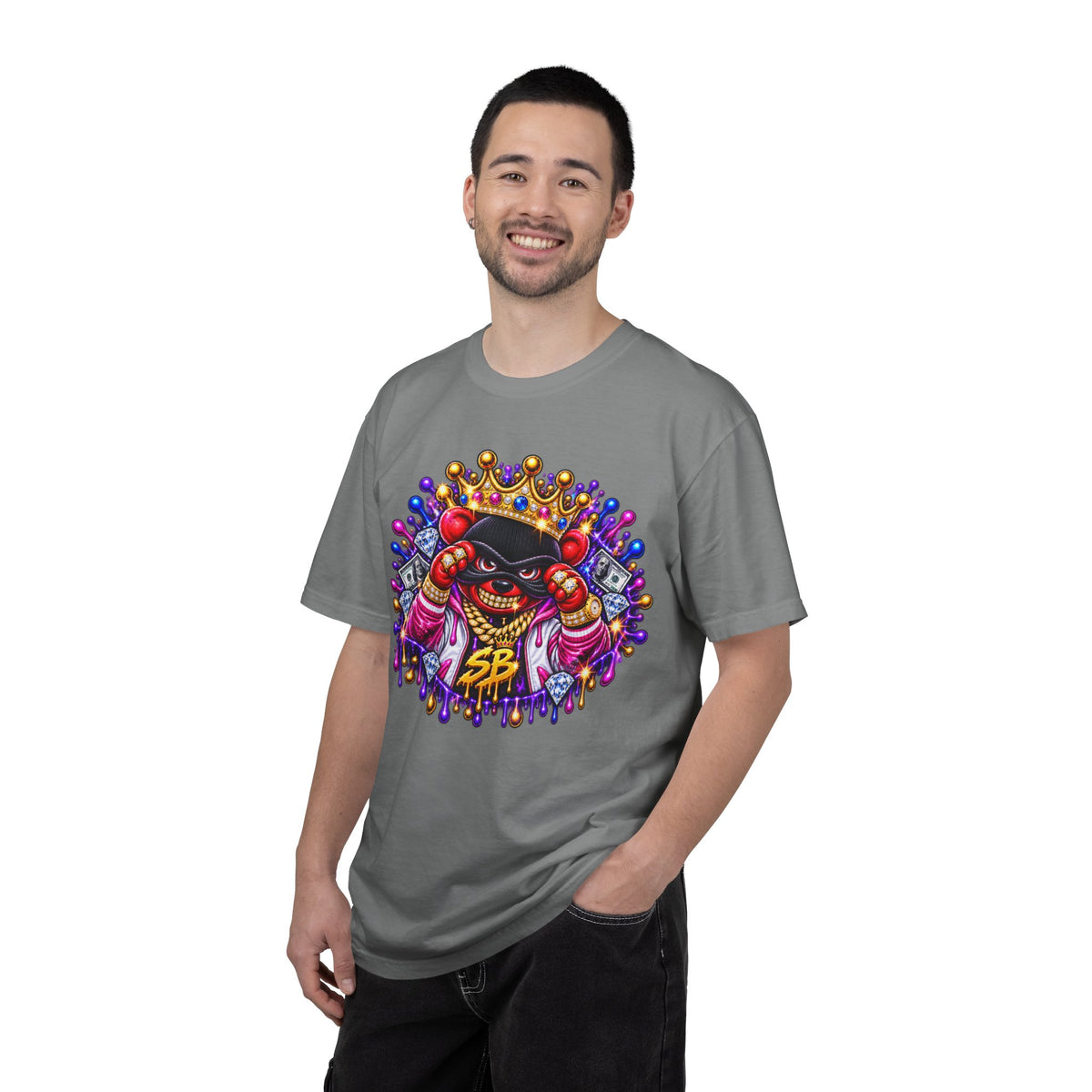 Unisex Garment-Dyed T-shirt-WORKING LATE-SCUMMIEBEARZ™️