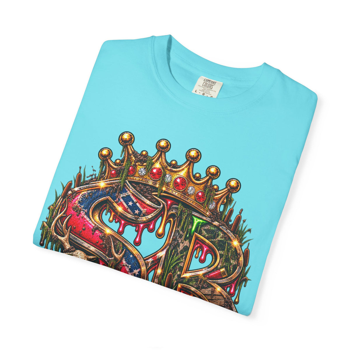 Unisex Garment-Dyed T-SHIRT-HILLBILLY GLOCK/SB CROWN LOGO-SCUMMIEBEARZ™