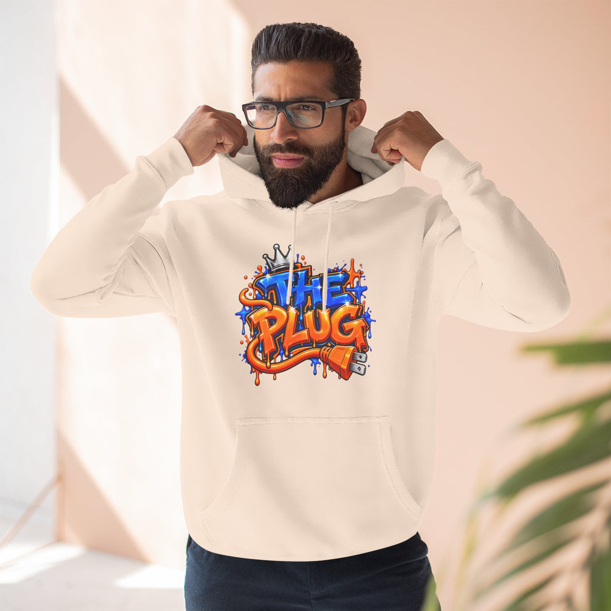 Three-Panel Fleece Hoodie-THE PLUG-SCUMMIEBEARZ™️