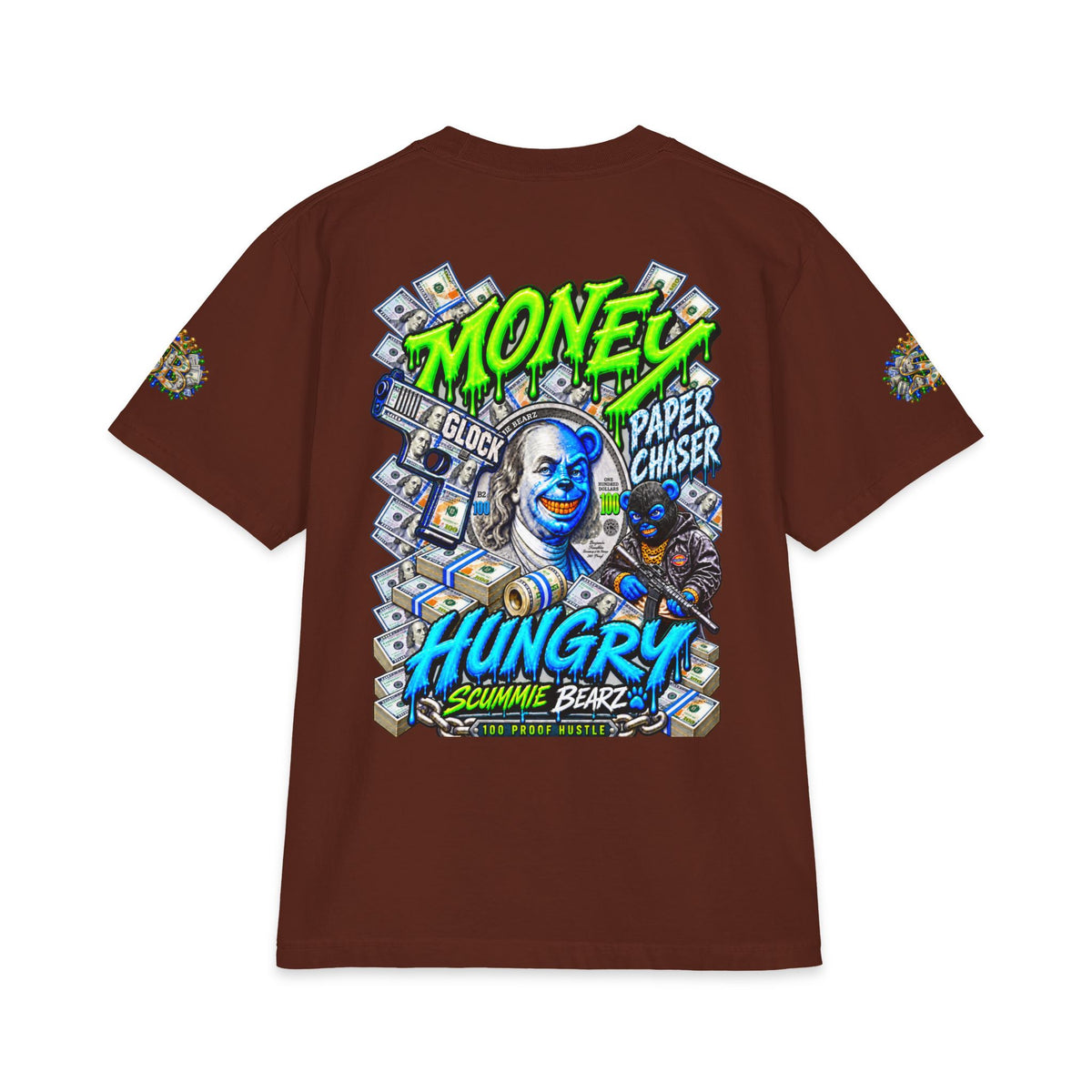 Money Hungry — Alternate Layout | SCUMMIEBEARZ™ Shaka Wear Heavyweight Tee