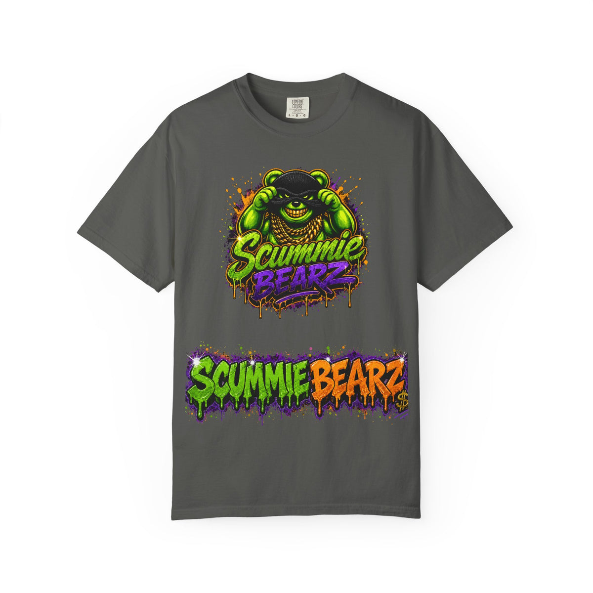 Unisex Garment-Dyed T-shirt-MASK LOGO & LIKE STEALING CANDY FROM A BABY-SCUMMIEBEARZ™
