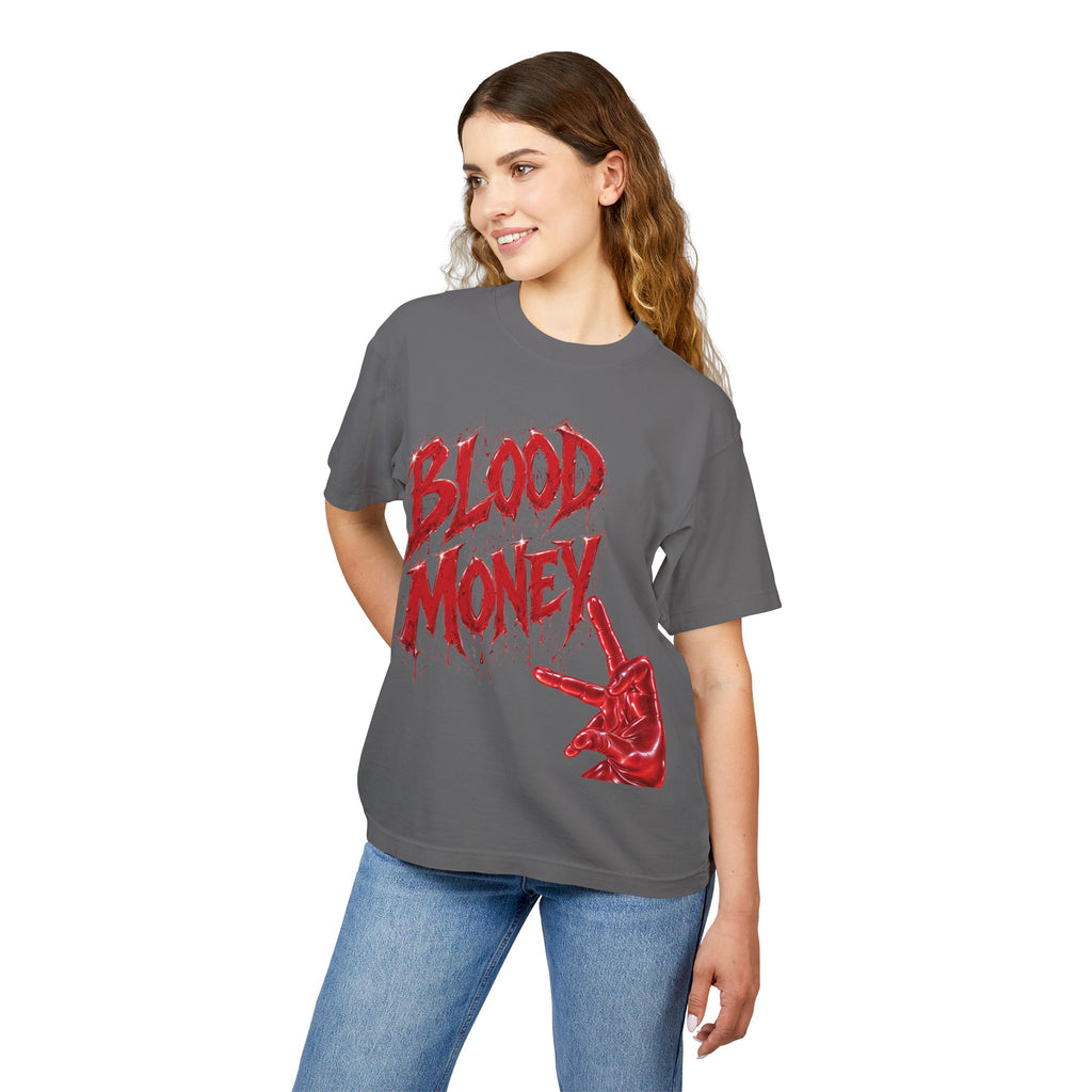 Unisex Urban Heavy Tee-BLOOD MONEY-™ | GANG GANG STREETWEAR TEE 🩸💰🐻-SCUMMIEBEARZ™️