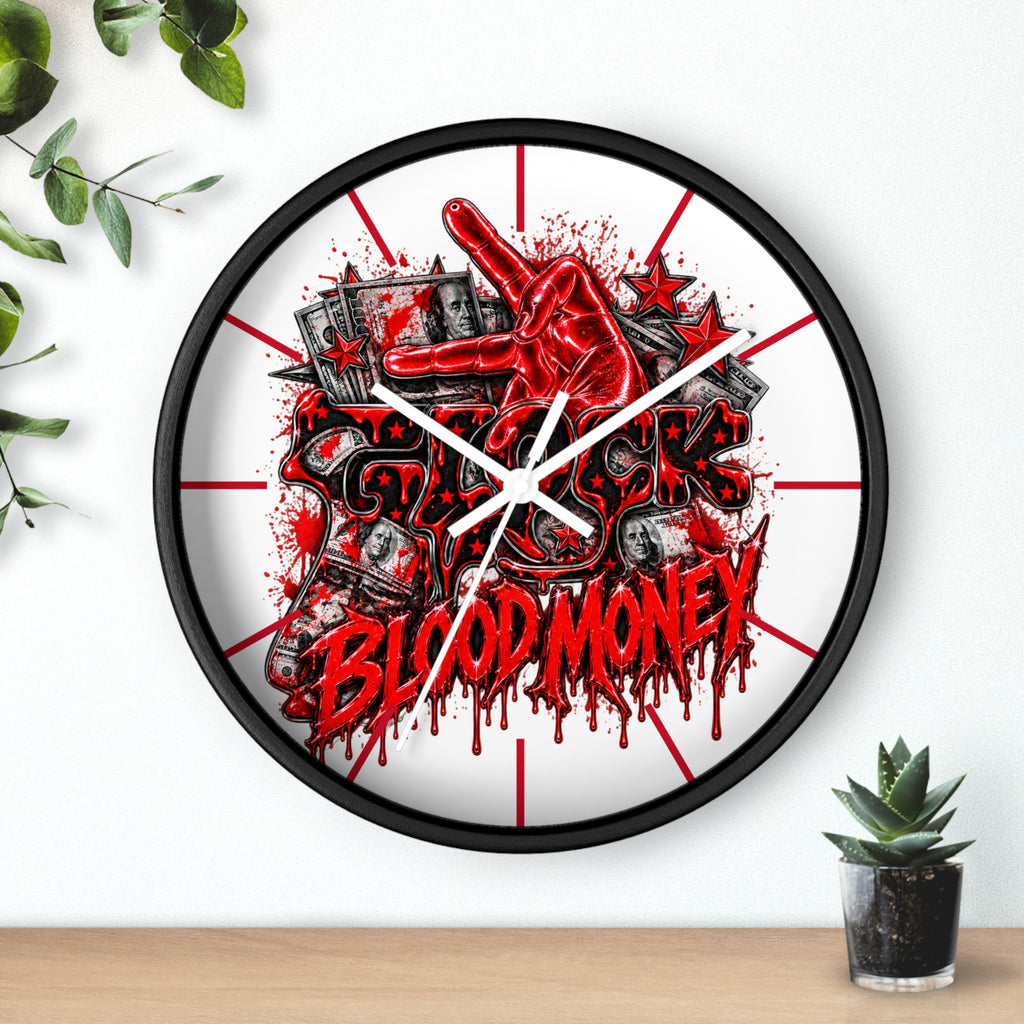 Wall Clock-Blood Money Glock-SCUMMIEBEARZ™️