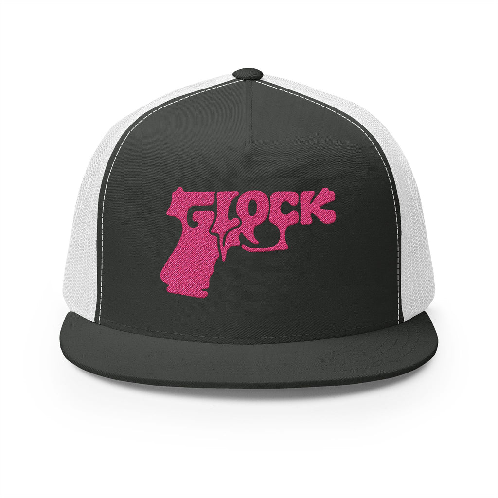 5 Panel Trucker Cap-PINK GLOCK LOGO-SCUMMIEBEARZ™️