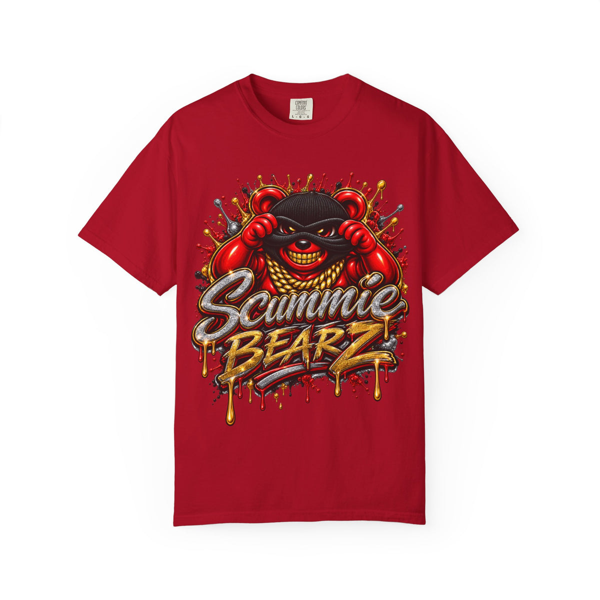 Unisex Garment-Dyed T-shirt-HELL LOST ANOTHER ONE/MASK LOGO-SCUMMIEBEARZ™
