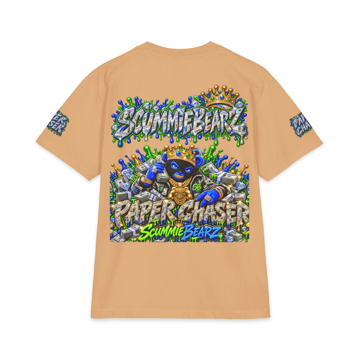 Sb Logo Paperchaser Masked Crown | SCUMMIEBEARZ™ Shaka Wear Heavyweight Tee