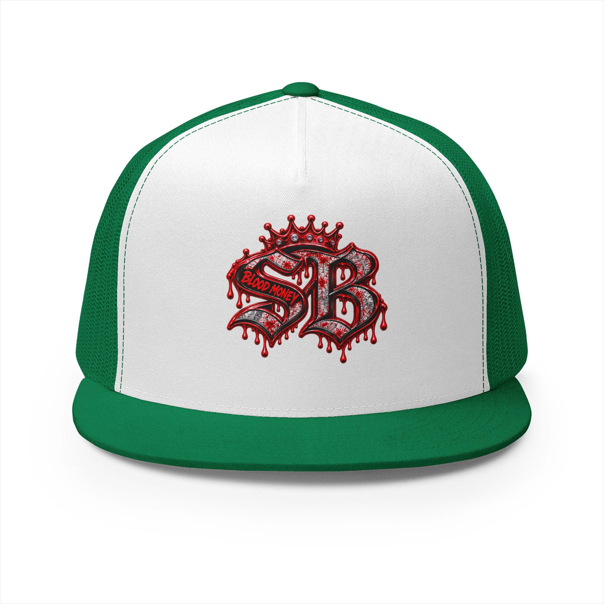 5 Panel Trucker Cap-RED/SILVER SB LOGO-SCUMMIEBEARZ™