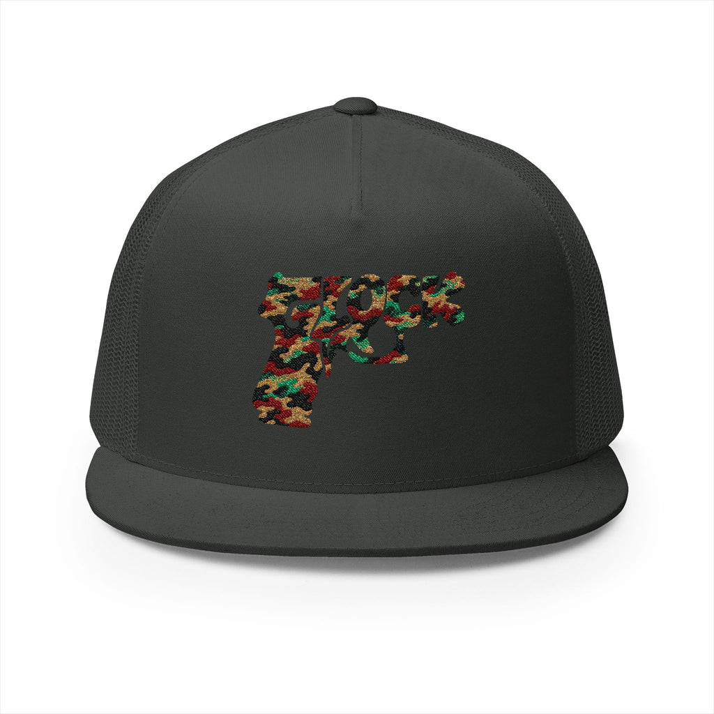 5 Panel Trucker Cap-CAMOUFLAGE GLOCK LOGO-SCUMMIEBEARZ™️