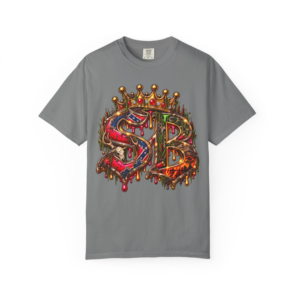 Unisex Garment-Dyed T-SHIRT-HILLBILLY GLOCK/SB CROWN LOGO-SCUMMIEBEARZ™