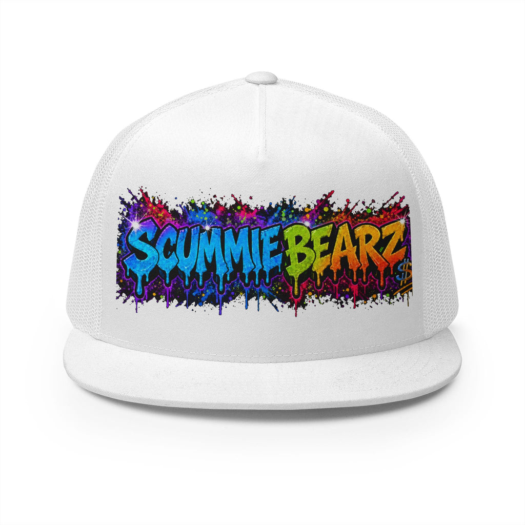 5 Panel Trucker Cap-RAINBOW SCUMMIEBEARZ LOGO-SCUMMIEBEARZ™