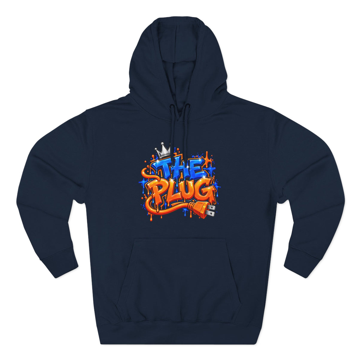 Three-Panel Fleece Hoodie-THE PLUG-SCUMMIEBEARZ™️