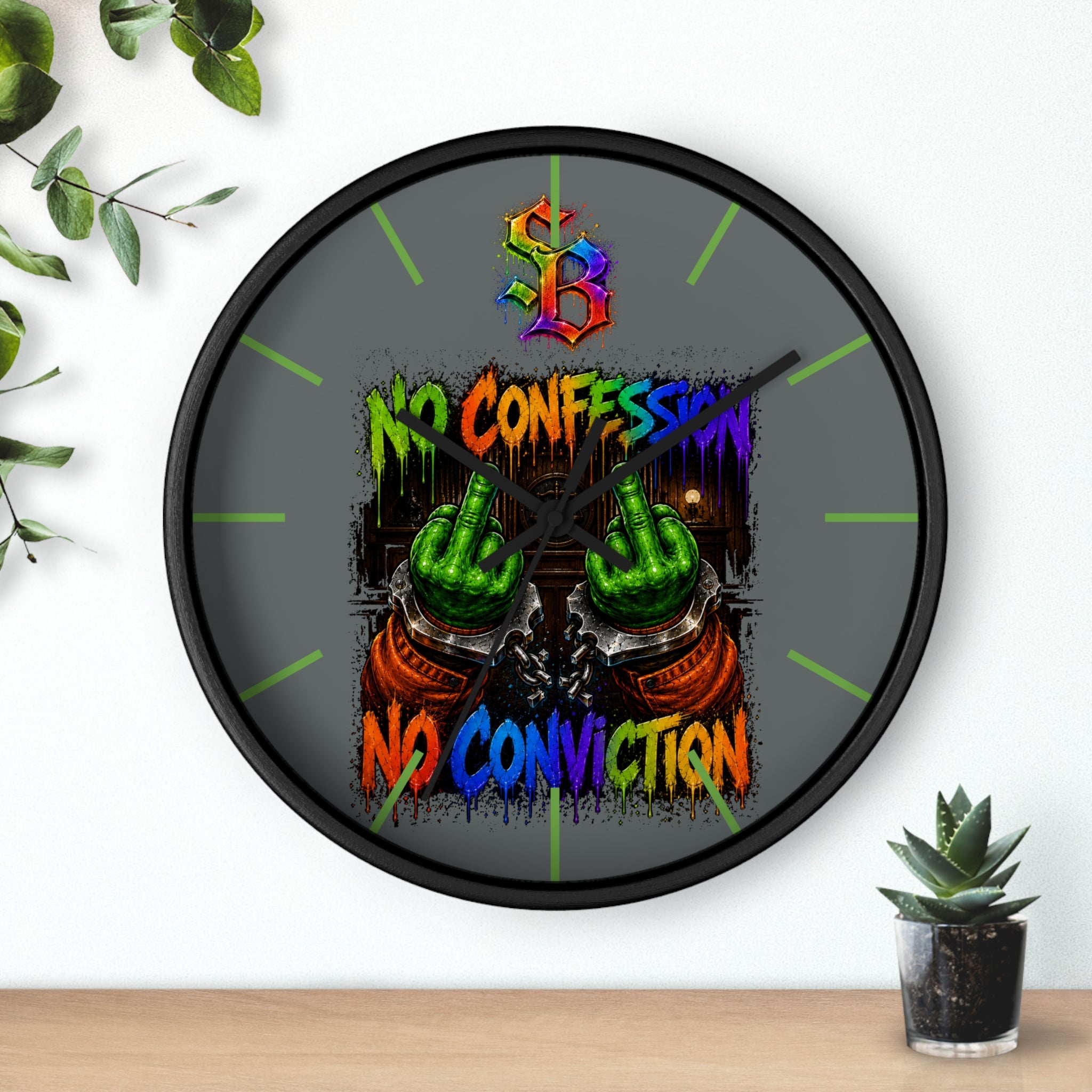 Wall Clock-No Confession No Conviction-SCUMMIEBEARZ™️