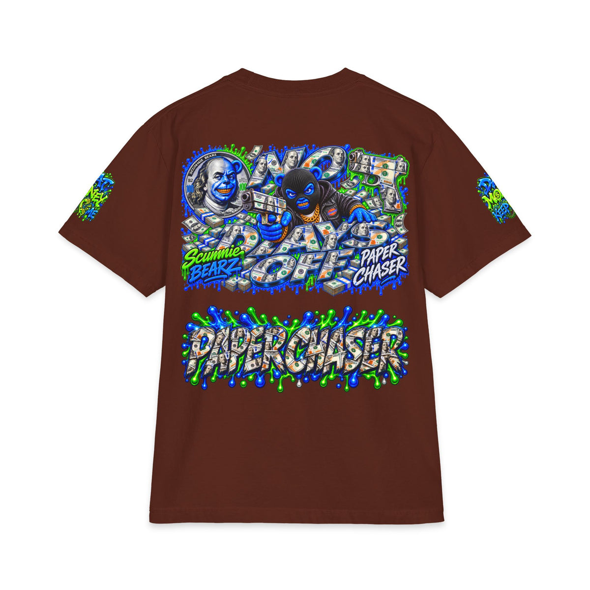 No Days Off Green Remix | SCUMMIEBEARZ™ Shaka Wear Heavyweight Tee