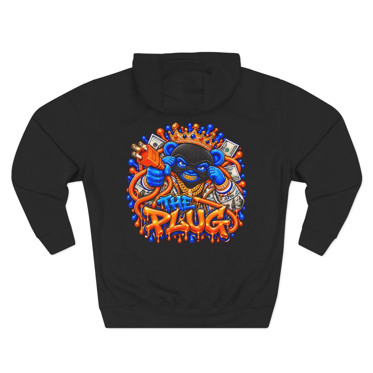 Three-Panel Fleece Hoodie-THE PLUG-SCUMMIEBEARZ™️