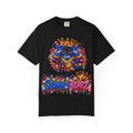 Unisex Garment-Dyed T-shirt-BLUE&PINK CROWN MASK LOGO MONEY GLOCK CROWN SB LOGO-SCUMMIEBEARZ™
