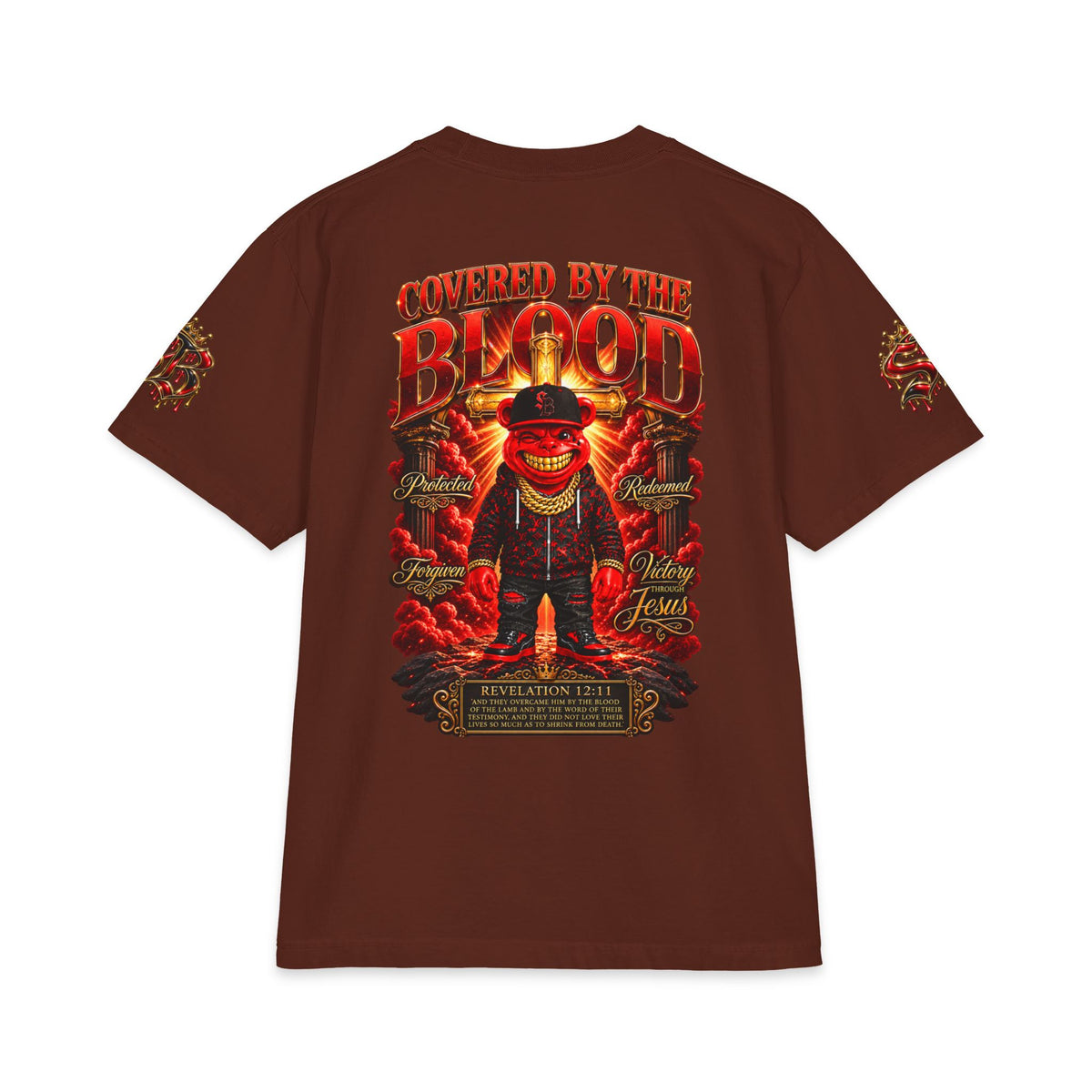 Covered by the Blood | SCUMMIEBEARZ™ Shaka Wear Heavyweight Tee